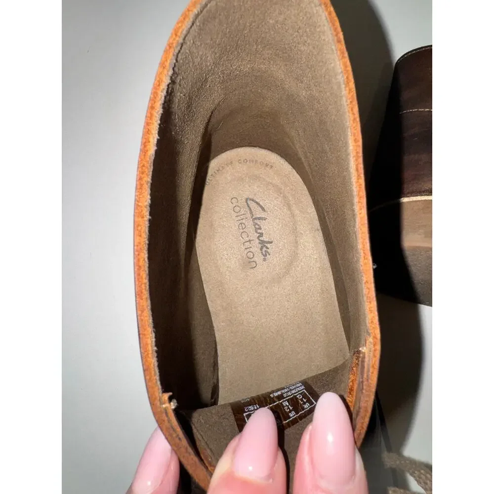 Clarks Men’s Brown Leather Desert Chukka Boots